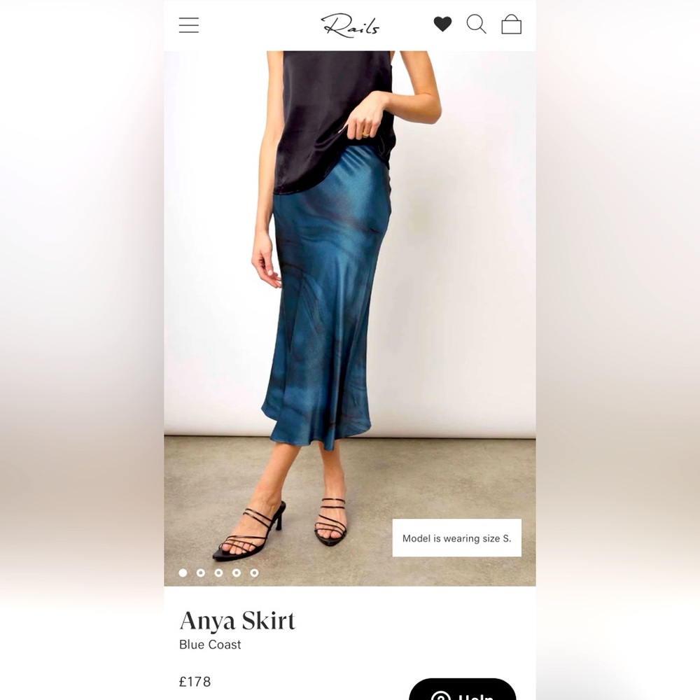 RAILS| Anya Skirt| Blue Coast MEDIUM